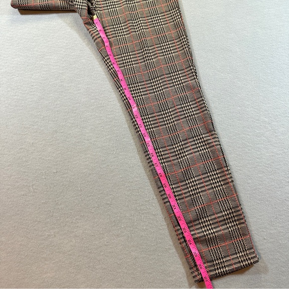 Halara Flex™ High Waisted Skinny Work Pants Plaid Houndstooth Pockets M NWT - Picture 3 of 10